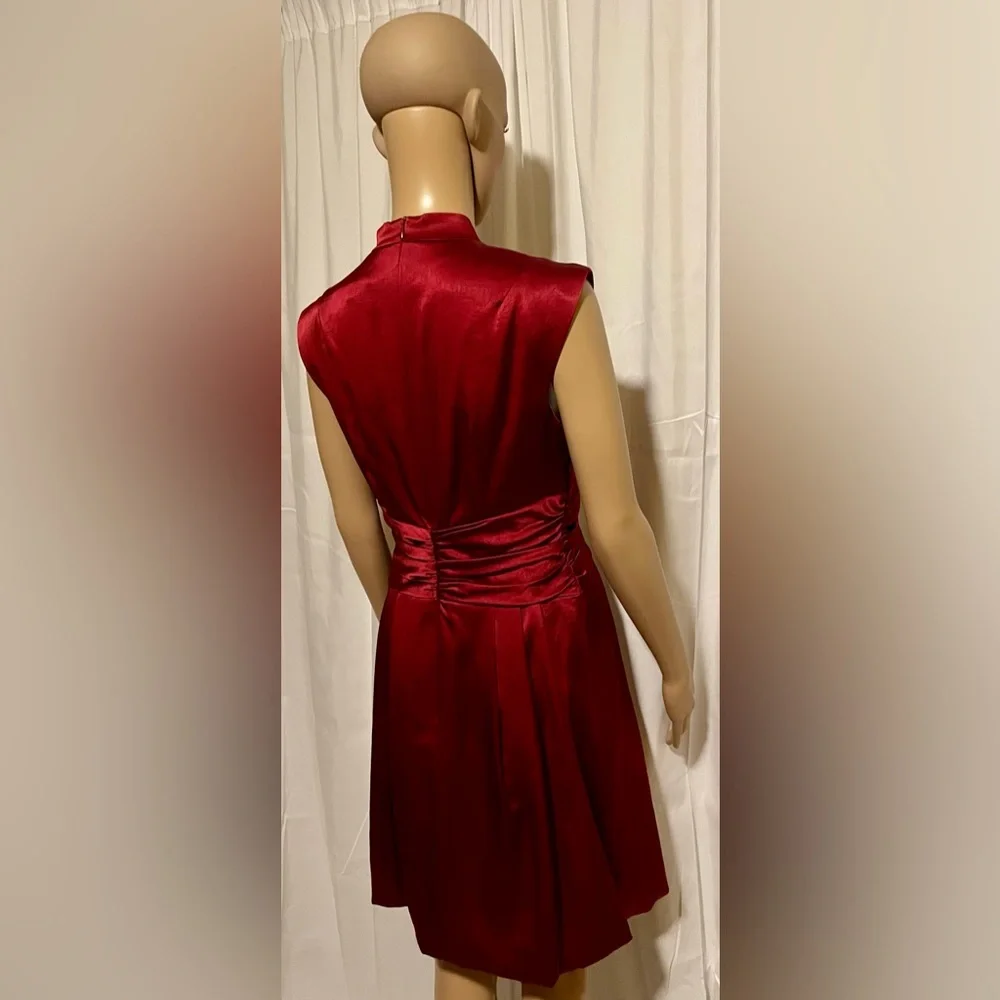 Nanette Lepore Red Dress Size 6 - Picture 6 of 7